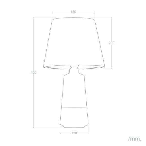 Lâmpada de Mesa Ledkia Crowe Cinzento Cerâmica E27 40 W