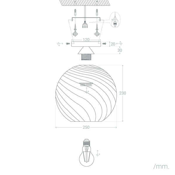 Candeeiro de teto Ledkia Kikombe 40W