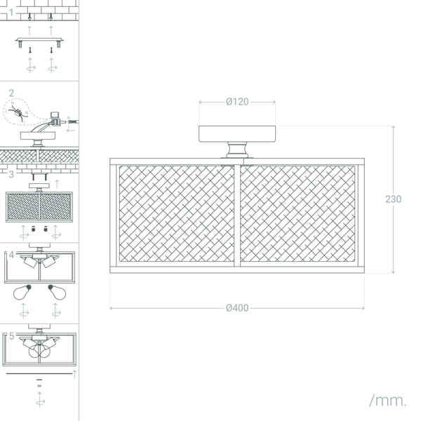 Candeeiro de teto Ledkia Introax 40 W