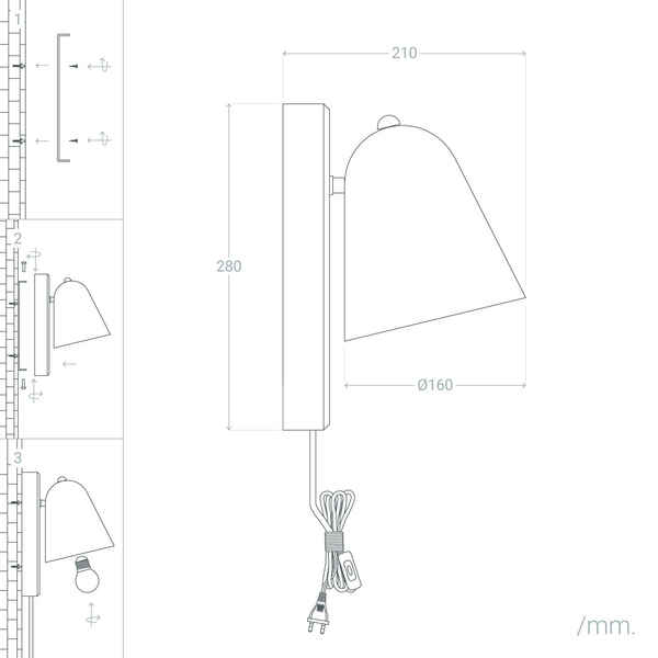 Luminária de parede Ledkia Mysen 40W