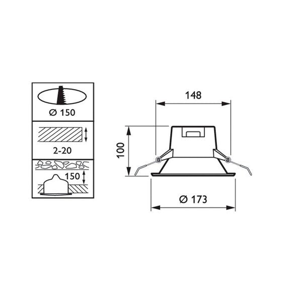 Downlight Philips Ledinaire DN065B A+ 9 W 800 lm (Branco Neutro 4000K)