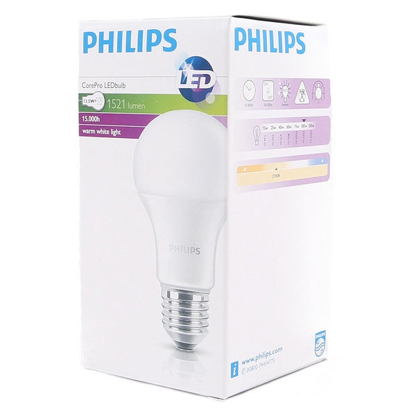 Lâmpada LED Philips CorePro A+ 13 W 1521 Lm (Branco quente 2700K)