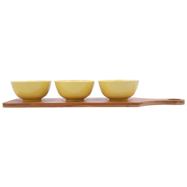 Conjunto para Aperitivos Bidasoa Aruba Porcelana Redondo (Ø 9,5 cm) (3 pcs)