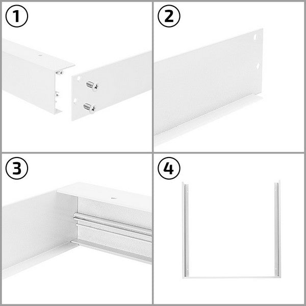 Moldura Embutida para Painéis de LED Ledkia Branco