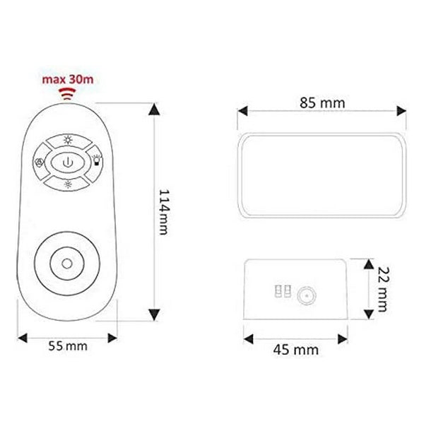 Controlo Remoto Ledkia A++ 200 W